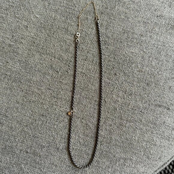 Blanca Gomez Monroe brand Silver & Gold Rope Chain Necklace